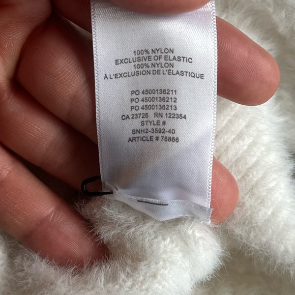 Sunday Best Fuzzy Cozy White Cardigan Sweater Small - Picture 3 of 5